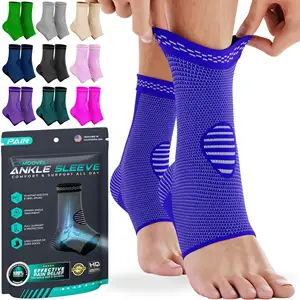 Meia-calça elástica ajustável para proteção esportiva, suporte para tornozelo, mangas de compressão para MMA, bandagem estabilizadora de malha médica