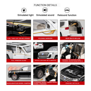 HTF 1:18 Automodel LC300 Land Cruiser <span class=keywords><strong>Model</strong></span> van metaal, simulatieauto's met geluid en licht, verzamelmodel speelgoedauto met AAA-batterij - Product Image 5