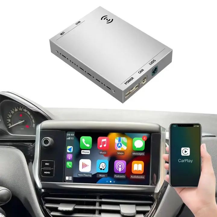 7" Car Radio Player Carplay Box Wireless Android Auto Adapter For Peugeot Citroen SMEG NAC System