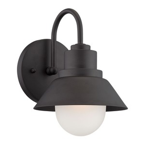 Luce da parete moderna nera opaca con luce da parete calda bianca CCT 12W IP65 da esterno in alluminio per giardino fonte E27 - Product Image 2