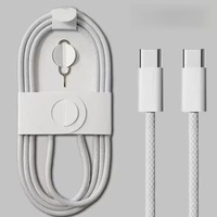 Câble de charge rapide tressé 60W 100W 240W 20W pour iPhone 17 Pro Max, double port USB-C, câble de données d'origine démonté de qualité supérieure