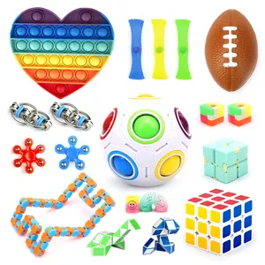 0081 Anti Angst Infinity Cube Verrückte Spur Zappeln Spielzeug Push Pop Bubble Spinner Zappeln Spielzeug Set Für Kinder
