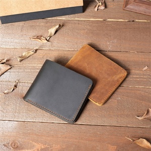 Bifold Cowhide Leather Slim Wallet Multi Card Holder Large Capacity Coins Purse Wallet for Men - Product Image 5