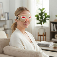 Masque oculaire de luminothérapie rouge 4D de nouvelle conception, microcourant EMS, luminothérapie rouge LED, masseur oculaire