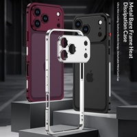 Nouvelle coque de protection pour iPhone 18 Pro/18 Pro Max avec cadre métallique, design boucle hippocampe et protection d'objectif anti-chute
