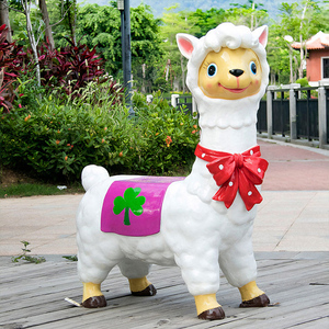 Escultura de Banco de Fibra de Vidrio Personalizada con Forma de Animales: Jirafa, Dinosaurio, Unicornio, Cebra, Oveja, para Decoración de Fiestas Infantiles y Parques Infantiles - Product Image 5