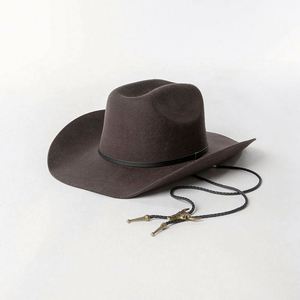 Wholesale 2024 Autumn Winter New Arrival Trendy Fashion Sombrero Fedoras Women Men Vintage 100% Wool Felt Western Cowboy Hat - Product Image 4