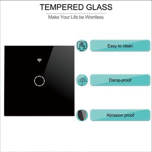 Interruptor de encendido inteligente Tuya, <span class=keywords><strong>pulsador</strong></span> de pared con <span class=keywords><strong>WiFi</strong></span>, 1/2/3/4 entradas, inalámbrico, para la UE, Reino Unido, Alexa, asistente de Google Home - Product Image 3