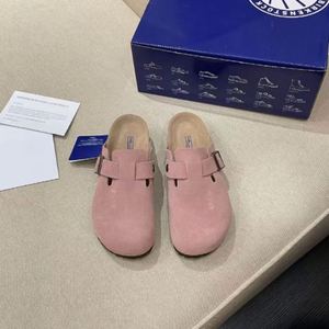 Birkenstocks Women's Winter Comfortable Slippers Best Selling Autumn Genuine Leather Cork <b>Clogs</b> EVA Anti-Slip Toes Flat Plush - Product Image 5