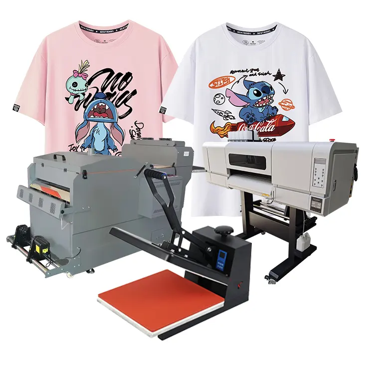 Imprimante film PET Machine à poudre thermofusible Presse à chaud Machine murale DTF éco-solvant pour imprimante T-shirts
