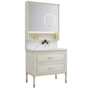 Suministro directo de fábrica Modelo de lujo de alta calidad 25C1 Piedra artificial Baño Vanity Smart Mirror 5 años de garantía Inoxidable - Product Image 1