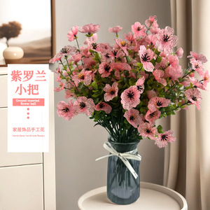 Flores Artificiales de Eucalipto Violeta de 35 cm de Altura, Ramo de Plástico de Alta Simulación para Decoración de Bodas y Hogar - Product Image 1