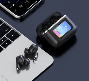 Vente en gros d'usine Écouteurs sans fil à charge rapide avec réduction de bruit Enc stéréo <span class=keywords><strong>V8</strong></span> Pro 2 ANC avec écran tactile LCD intelligent - Product Image 5