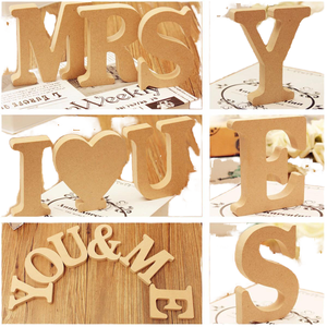 ตัวอักษรไม้ MDF สลักลาย 'HELLO' ตัวอักษรภาษาอังกฤษแบบตัด รูปแบบธีมความรัก สำหรับงาน DIY ตกแต่งบ้าน งานแต่งงาน ศิลปะ งานฝีมือ ป้ายติดผนัง - Product Image 4