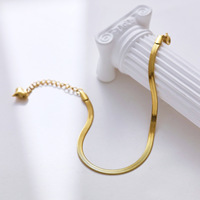 Pulsera de Acero Inoxidable 304 de Moda para Mujer, Pulsera Francesa de Alta Gama con Corazón, Pulsera de Espina de Serpiente de Acero Inoxidable para Regalo