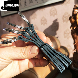 Jingying 2025 Factory Wholesale Black Cowhide <strong>Guitar</strong> Pick Bags with Keychain <strong>Guitar</strong> <strong>Plectrum</strong> Holder Part Accessories - Product Image 6