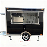 Petite remorque de nourriture mobile pour restaurant extérieur boulangerie crème glacée et camion de restauration rapide chariot à café-camion de nourriture pour usage professionnel