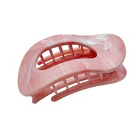 Mode ovale plat pinces à cheveux pour femmes nouveau Design léopard grand plat rond griffe pince français pinces à cheveux accessoires de cheveux