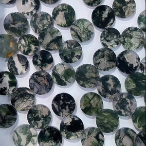En gros, disques ronds d'agate mousse en pierre naturelle, sous-verres, médicinale, cadeau d'Halloween - Product Image 6