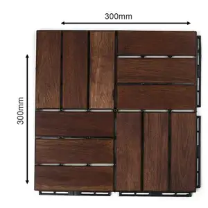 Telha de madeira anti-termites, 30x30 cm para varanda/piso em madeira, azulejos de acácia, interlock, faça você mesmo no vietnã