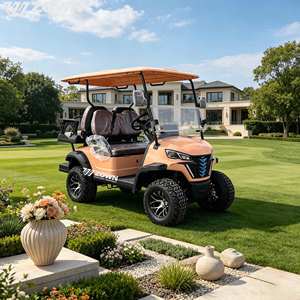 Carrito de golf eléctrico al por mayor con múltiples asientos y accesorios personalizados, vehículo de golf eléctrico para proyectos comerciales - Product Image 1