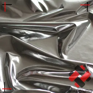 High Reflective Pu Coated Waterproof Polyester Silver Foil Mirror Fabric