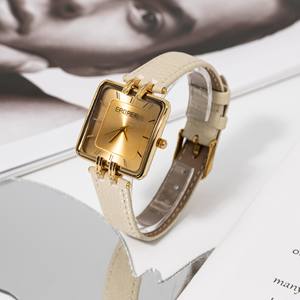 นาฬิกาข้อมือผู้หญิงทรงสี่เหลี่ยมบางเฉียบ ควอตซ์ สแตนเลสสตีล กันน้ำ ดีไซน์มินิมอล ขายส่งจากโรงงาน ราคาถูก - Product Image 3