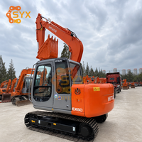 Проверенный, рабочий гидравлический экскаватор Hitachi EX60 с ковшом 0,28 м, 6 тонн, б/у, для муниципальных строительных работ