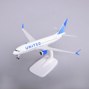 Modèle d'<span class=keywords><strong>avion</strong></span> en résine Boeing 737 United Airlines 20 cm, objet de <span class=keywords><strong>collection</strong></span> avec train d'atterrissage pour exposition - Product Image 2