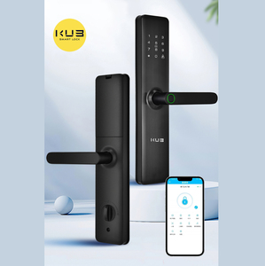 Tuya คีย์การ์ดลายนิ้วมือไบโอเมตริกซ์รหัสผ่านสมาร์ทล็อคประตูวัสดุอลูมิเนียมสำหรับไม้อลูมิเนียมสำหรับใช้ในบ้าน TT APP inteligente - Product Image 1