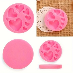 Heart Shaped Chocolate Candy <b>Mold</b> Pink Silicone For Valentine's Day DIY Fondant Cake Decorating Resin Epoxy <b>Molds</b> - Product Image 2