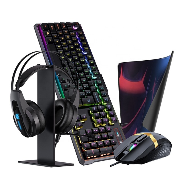 ONIKUMA K16+G31+CW921+ST-1 Wired Backlit 5 in 1 Gaming Keyboard Mouse Combos Mouse Pad Gamer Headset With Stand