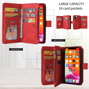 Funda de cuero de lujo con 15 ranuras para tarjetas para Samsung Galaxy A54 A34 A05 A05S A15 A73 A72 A51 <span class=keywords><strong>A71</strong></span> - Product Image 5