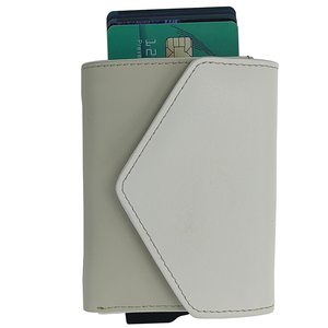 Custom <b>Slim</b> Aluminum Designer Unisex Wallet RFID Blocking Anti-Theft Pop-up Business <b>Card</b> <b>Holder</b> Short Length Zipper CardHoda - Product Image 3