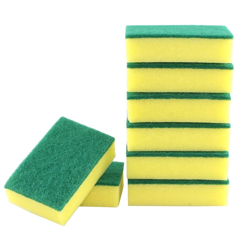 Low Price! In stock! 5pcs/bag Kitchen Clean Sponge Scourer Dishwashing Sponge