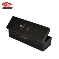 Coffret de liqueur rigide en carton noir mat, emballage de luxe personnalisé, boîtes cadeaux, Champagne, Whisky, bouteilles de vin rouge