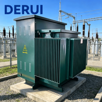 Transformateur sur socle américain certifié 50/60Hz, 1000 kVA, 12,47 kV, à alimentation en boucle frontale, personnalisé pour la distribution de données