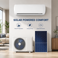 Climatiseur solaire hybride AC/DC 100% écoénergétique, contrôle intelligent par application WIFI, opportunité de revendeur, 18000 BTU
