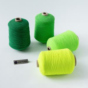 Exquis et Délicat, Haute Uniformité 100 #   Fil de polyester mélangé recouvert de caoutchouc latex haute ténacité, filé à anneaux, pour tricoter des chaussettes - Product Image 2