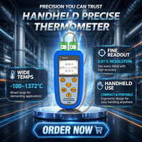 Termometer Input Termokopel Tipe K 224TC/K Meter Suhu Digital Dua Kanal untuk Pengukuran Suhu Laboratorium
