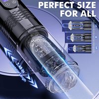 Masturbateur Masculin Électrique à Écran LCD avec Manchon Texturé 3D, Télescopique, Vibrant, Poussant et Automatique – Godet de Masturbation pour Hommes