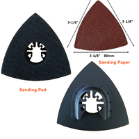 Support de ponçage triangulaire pour outil oscillant multifonction, fixation rapide auto-agrippante