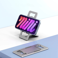 Support de téléphone portable ultra fin en aluminium, pliable, support de bureau pour diffusion en direct, visionnage de vidéos, support universel pour tablette