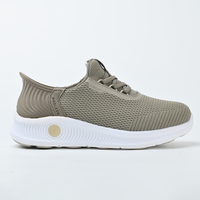Chaussures de course en maille respirantes pour hommes, décontractées, à lacets, couleur unie, printemps-été, vente en gros directe