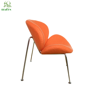 <span class=keywords><strong>Muebles</strong></span> para <span class=keywords><strong>el</strong></span> hogar moderno de moda de tela de fibra de vidrio naranja Silla de salón - Product Image 2