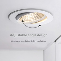 Sortie d'usine COB Angle réglable tout en aluminium plafonnier Downlight projecteur pour éclairage intérieur
