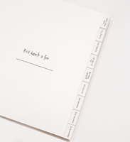 Livre pour bébé à couverture rigide en lin avec logo personnalisé 100 pages de planificateur de grossesse Journal de mémoire pour la première année de bébé taille A5 Journal souvenir