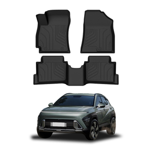 Alfombrillas Combinadas para Piso y Carga, Resistentes a la Lodo y Nieve, Fáciles de Limpiar, para <span class=keywords><strong>Hyundai</strong></span> KONA 24-25, Exportación de Fábrica, Venta al Por Mayor - Product Image 6