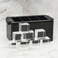Moule à glaçons en silicone pour cocktails à 8 cavités, sans BPA, moule à glaçons transparents de qualité supérieure pour whisky, moule à glaçons transparents comme du cristal