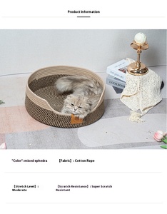 Effen Patroon Rotan Kat Nest Zomer Sofa Kitten Vier Seizoenen Universeel Geweven Kat Slaapmat Huisdier <span class=keywords><strong>Bed</strong></span> - Product Image 6